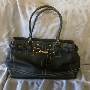 Authentic all leather coach handbag